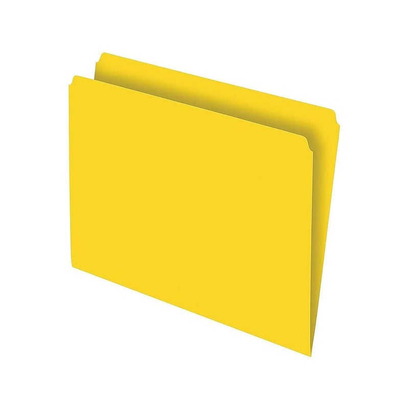 Staples 509661 Top-Tab File Folders Straight-Cut Tab Letter Size Yellow 100/BX - Image 3